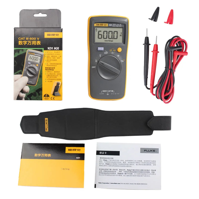 Fluke 101 101KIT 106 107 Handheld Auto-ranging Digital Multimeter Pocket AC/DC Voltage Resistance Capacitance Tester by MVEnergo