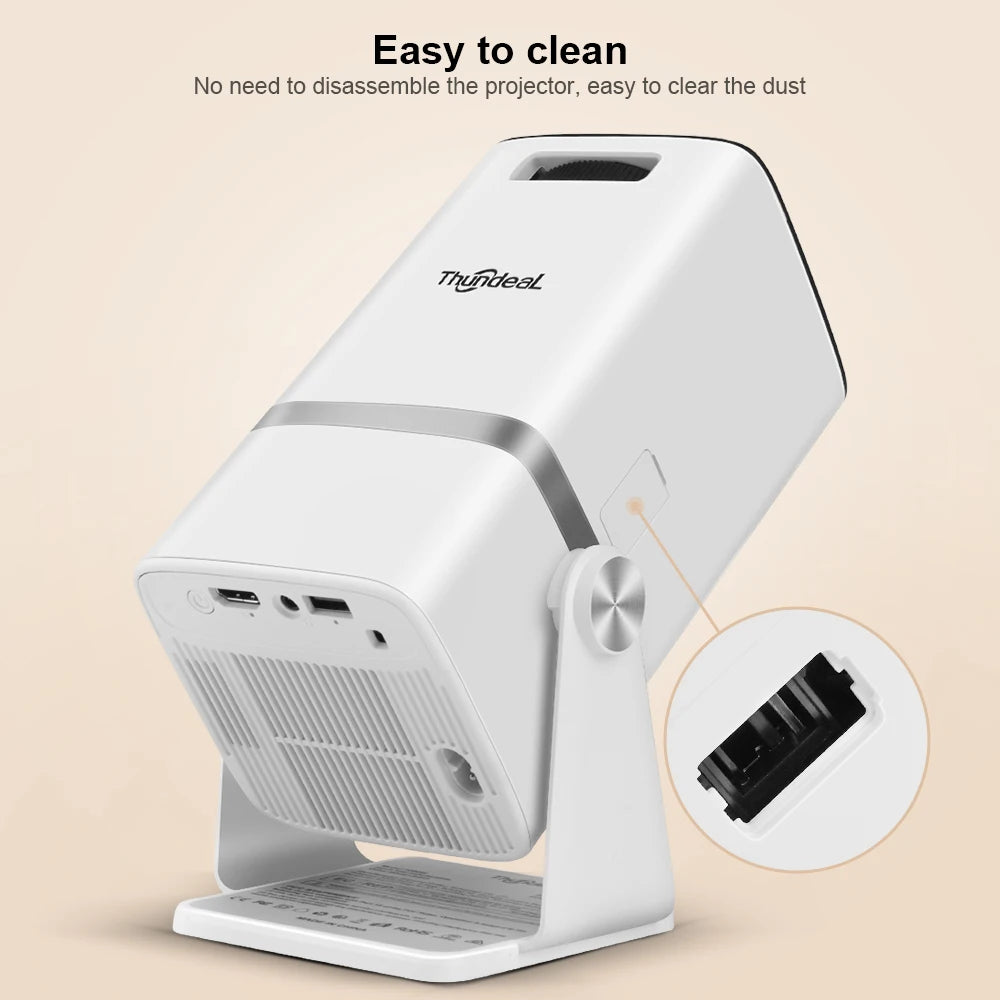 ThundeaL 4K Full HD Projector FHD TD80W Android WiFi 3D Home Theater TD80 Portable Beam Projector Meeting Video Movie PK HY320 by MVEnergo