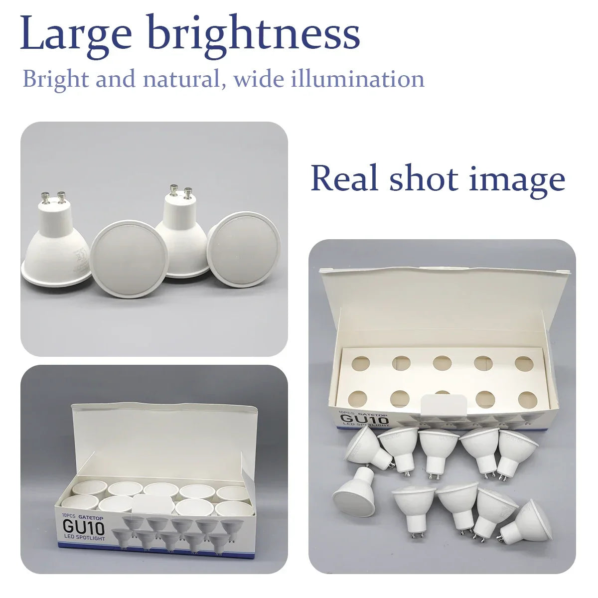 10 Pack Focos Gu10 SpotlightLampara 220V Lled Bulb Wholesale 9W White Warm 3000k 6000K suitable for Home Commercial Buildings by MVEnergo