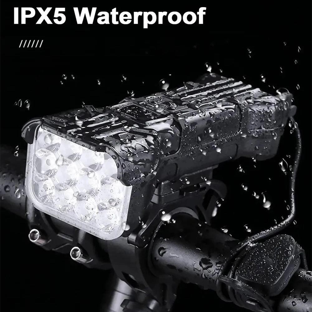 12 LED Bicycle Front Light Rechargeable Bike Light with Horn MTB Bicycle Head Lights Cycling Bike Safety Lamp for Night Riding by MVEnergo