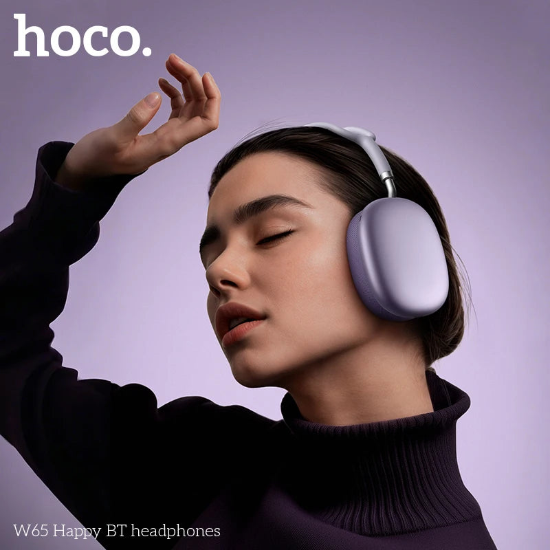 HOCO W65 New Bluetooth 5.4 Headphone Over Ear Big Earphones Hifi Audio Music Sport Gaming Headsets for Iphone Android With Mic by MVEnergo