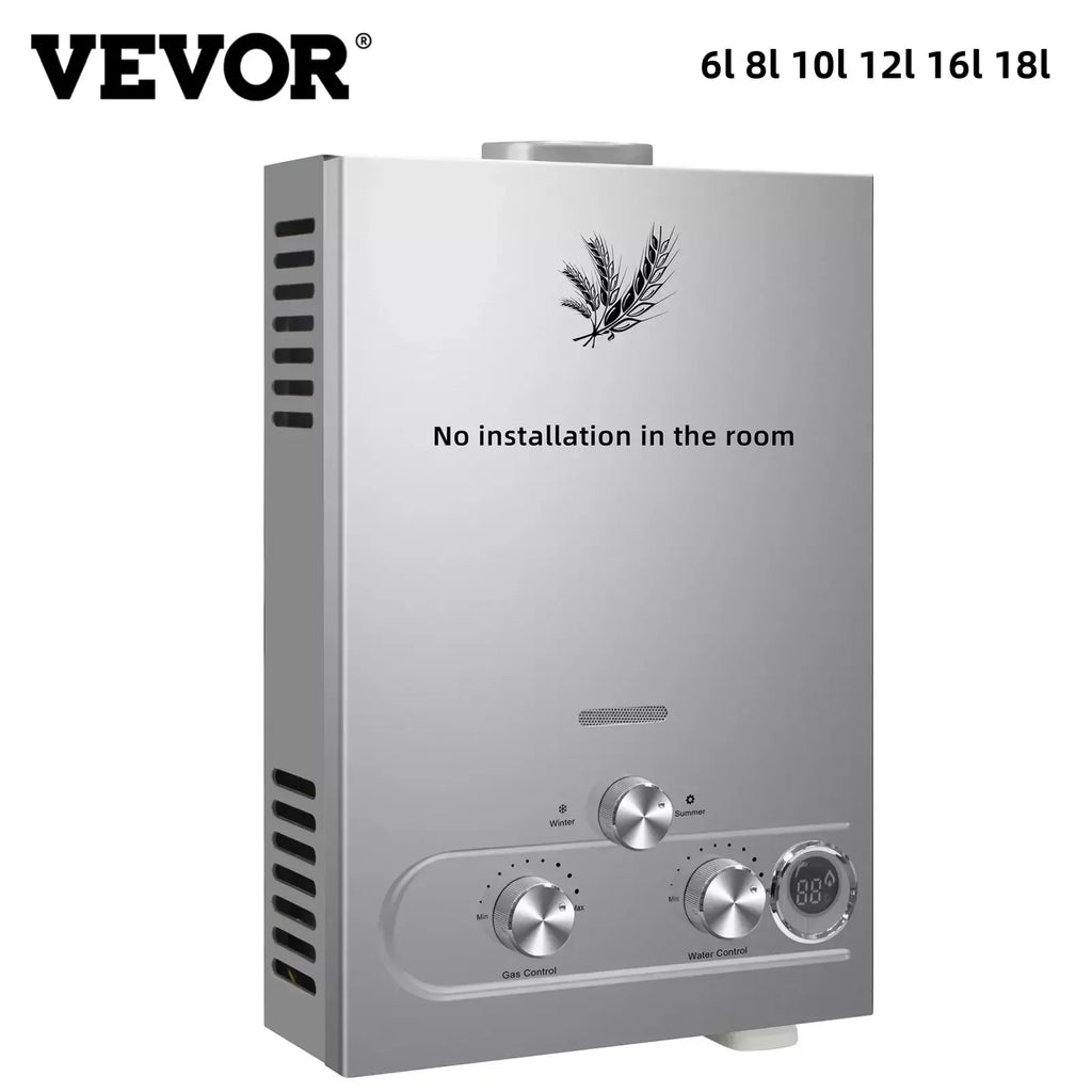 VEVOR LPG liquefied petroleum gas water heater 6L 8L 10L 12L 16L 18L liquefied petroleum gas propane butane water heater by MVEnergo