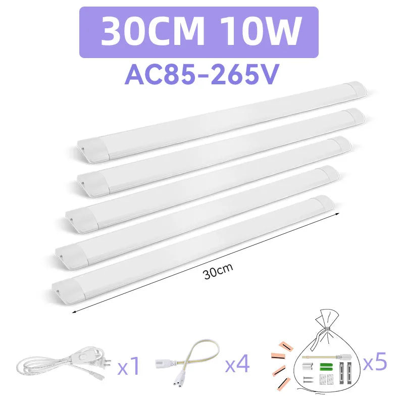 Led Tube Light Fixture High Brightness Lamp Tube 85V-265V Bar Lighting Bulb For Kitchen Home-Appliance Light Strip LED Luminaire by MVEnergo