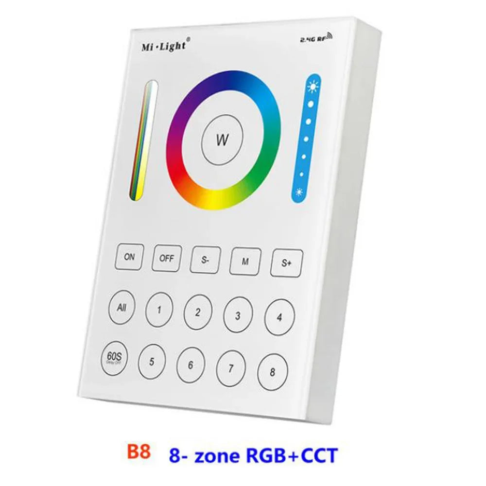 MiBoxer 2.4G Wireless RGBCCT LED Panel Remote FUT100 FUT092 FUT092B B3 T3 B4 T4 B0 B8 S2W+ C5 Y3 FUT088 FUT089 FUT089B FUT089S