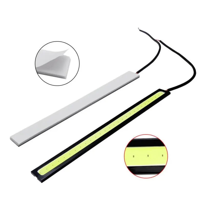 2pcs 17cm Universal Waterproof Daytime Running Lights COB Fog Lamp Car Styling Led Day Light DRL Lamp Fog Bar Lamp Strip Lights by MVEnergo