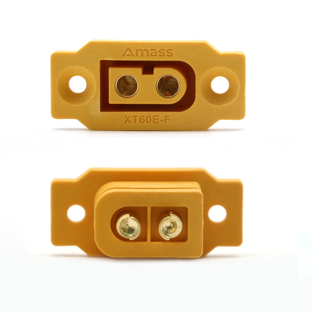 5pc Amass XT60E-F Female Plug Large Current Gold/Brass Ni Plated Connector Power Battery Connecting Adapter for RC Model by MVEnergo